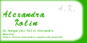 alexandra kolin business card